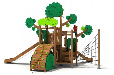 球王会|体育运动游乐木质定制树形组